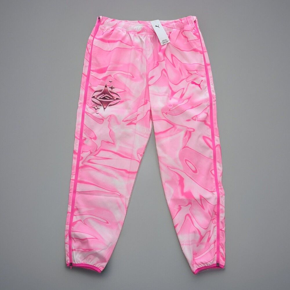 $130 NWT PUMA x LaFrancé LaMelo Ball Pink Heem Basketball Pants Mens Size Large